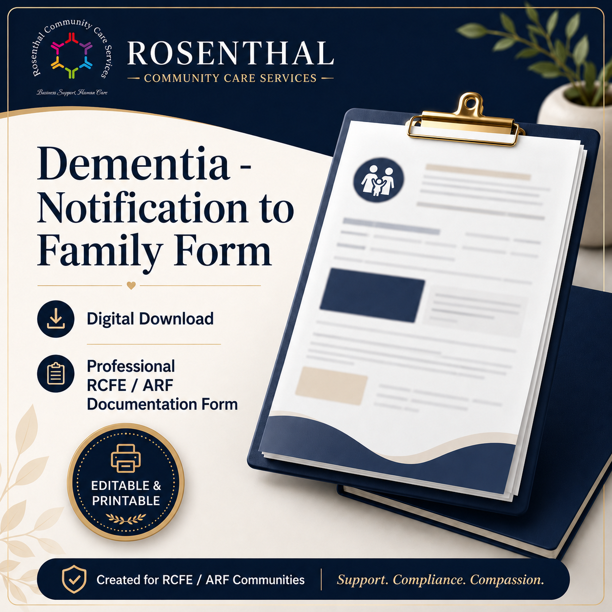 Dementia - Notification to Family Form